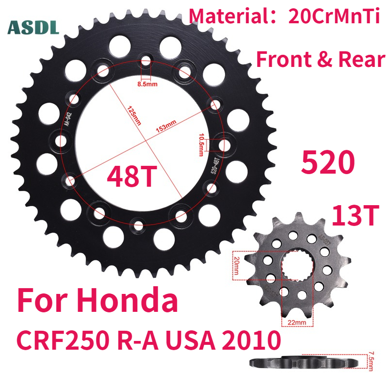 Motorcycle Gear Usa - Rantai 520 48T 13T Gigi Sproket