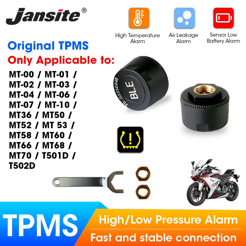 Tyre Pressure Gauge - Jansite Motorcycles TPMS Dirancang untuk Model