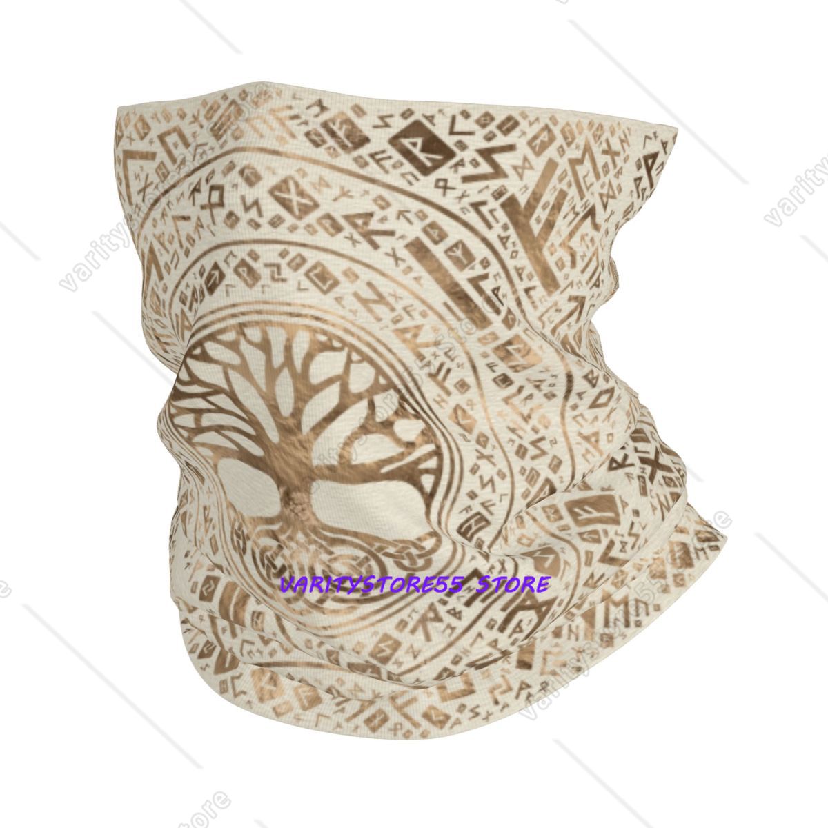 Neck Warmer Balaclava - Bandana Viking Yggdrasil Pohon Kehidupan Kustom,