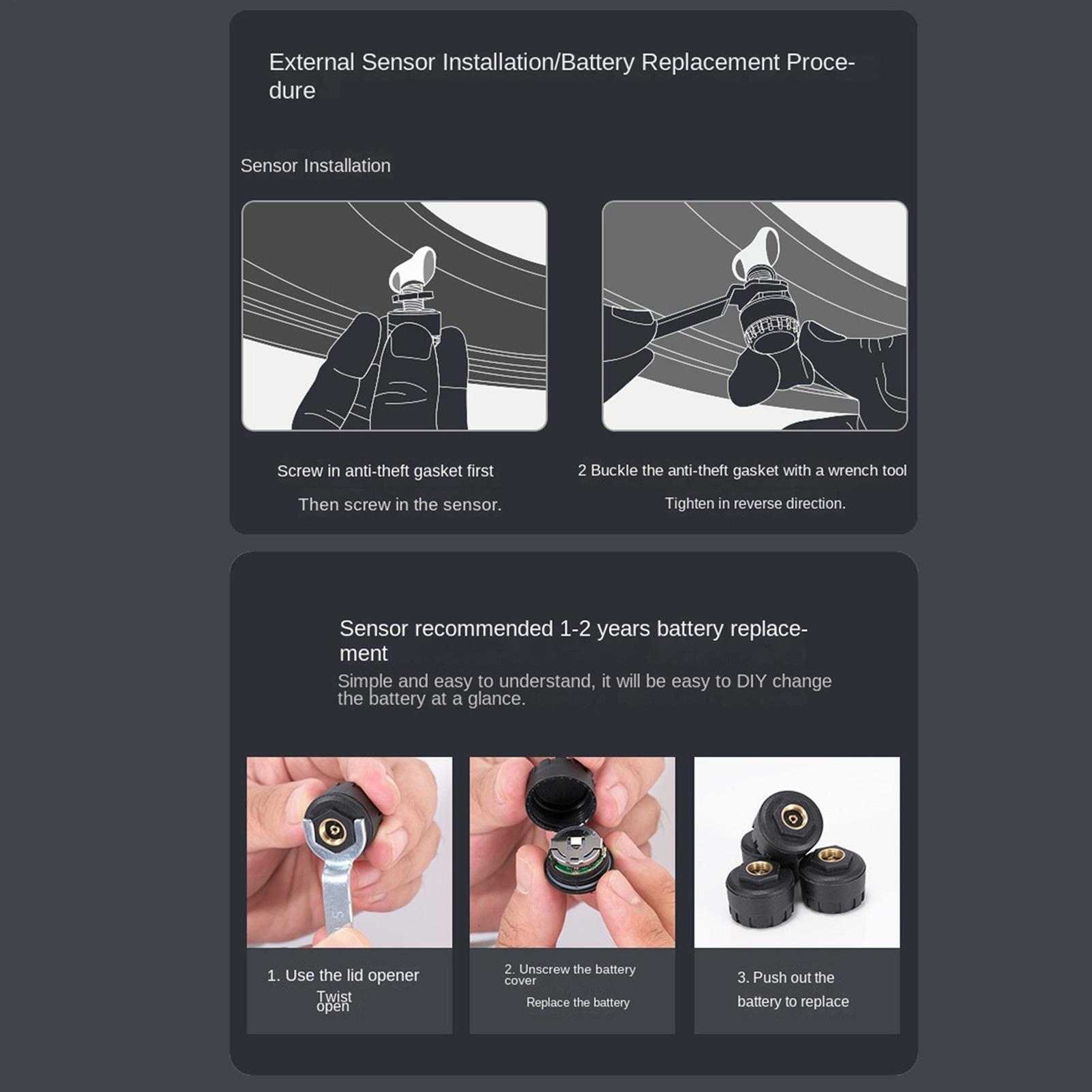Tyre Pressure Gauge - Pengukur Tekanan Udara Ban Nirkabel Sistem