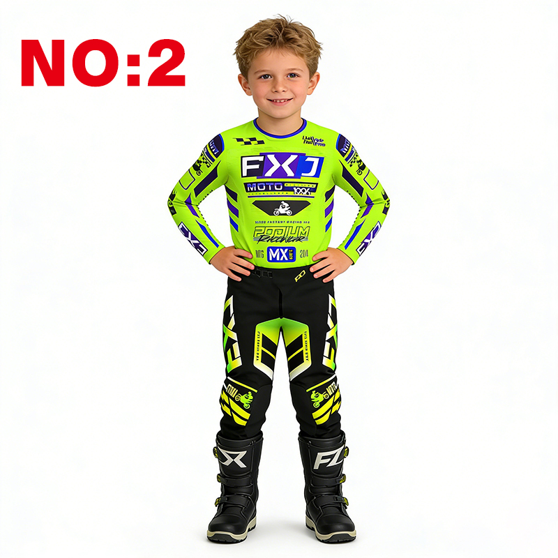 Setelan motocross anak, jersey - Motorcycle Gear For Kids ulasan dan harga