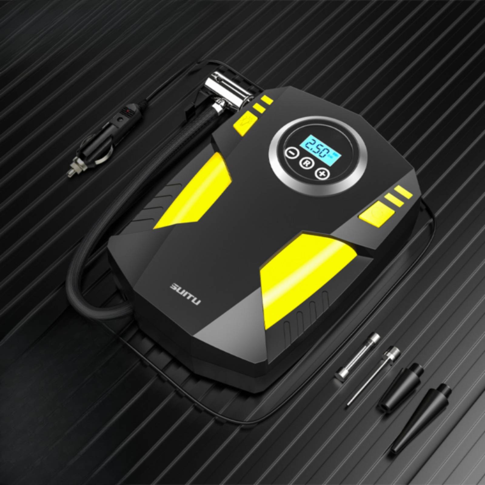 Kompresor Udara Portabel denga - Tyre Pressure Gauge ulasan dan harga