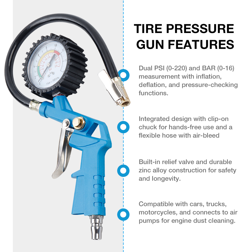 Pengukur Tekanan Ban Antarmuka - Tyre Pressure Gauge ulasan dan harga