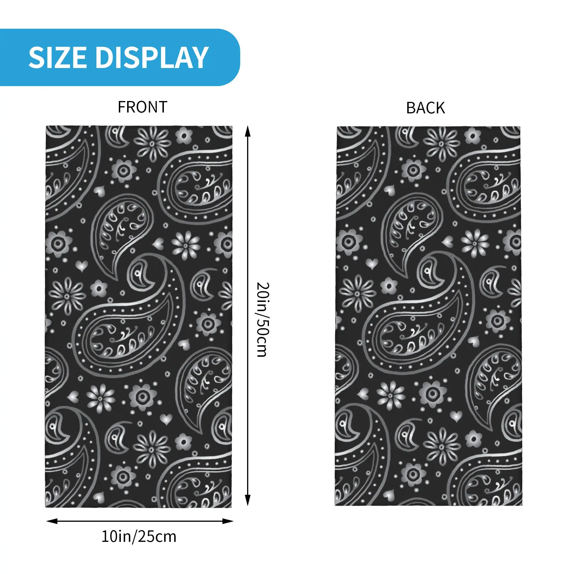 Bandana Leher Motif Paisley Pe - Neck Warmer Balaclava ulasan dan harga