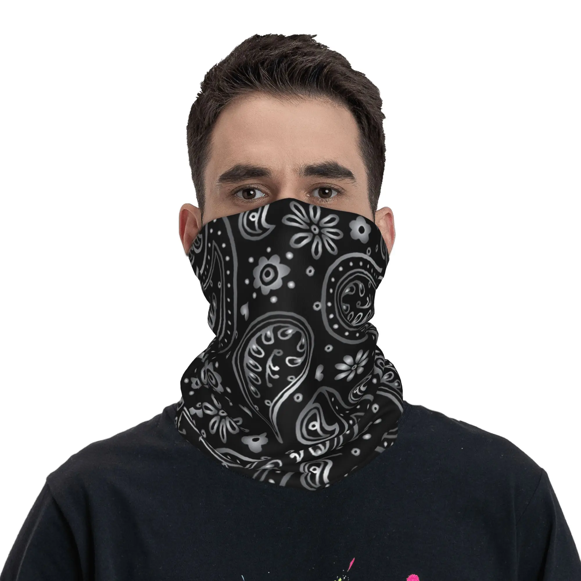 Bandana Leher Motif Paisley Pe - Neck Warmer Balaclava ulasan dan harga