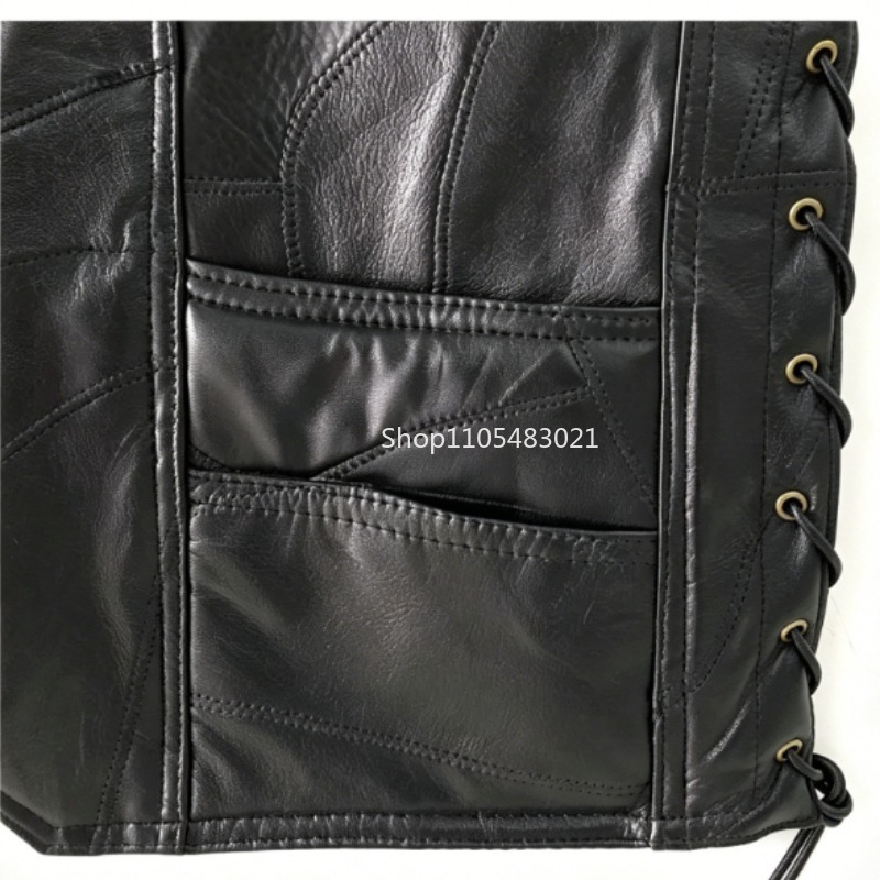 Rompi Kulit Hitam Pria Model P - Motorcycle Gear Jacket ulasan dan harga