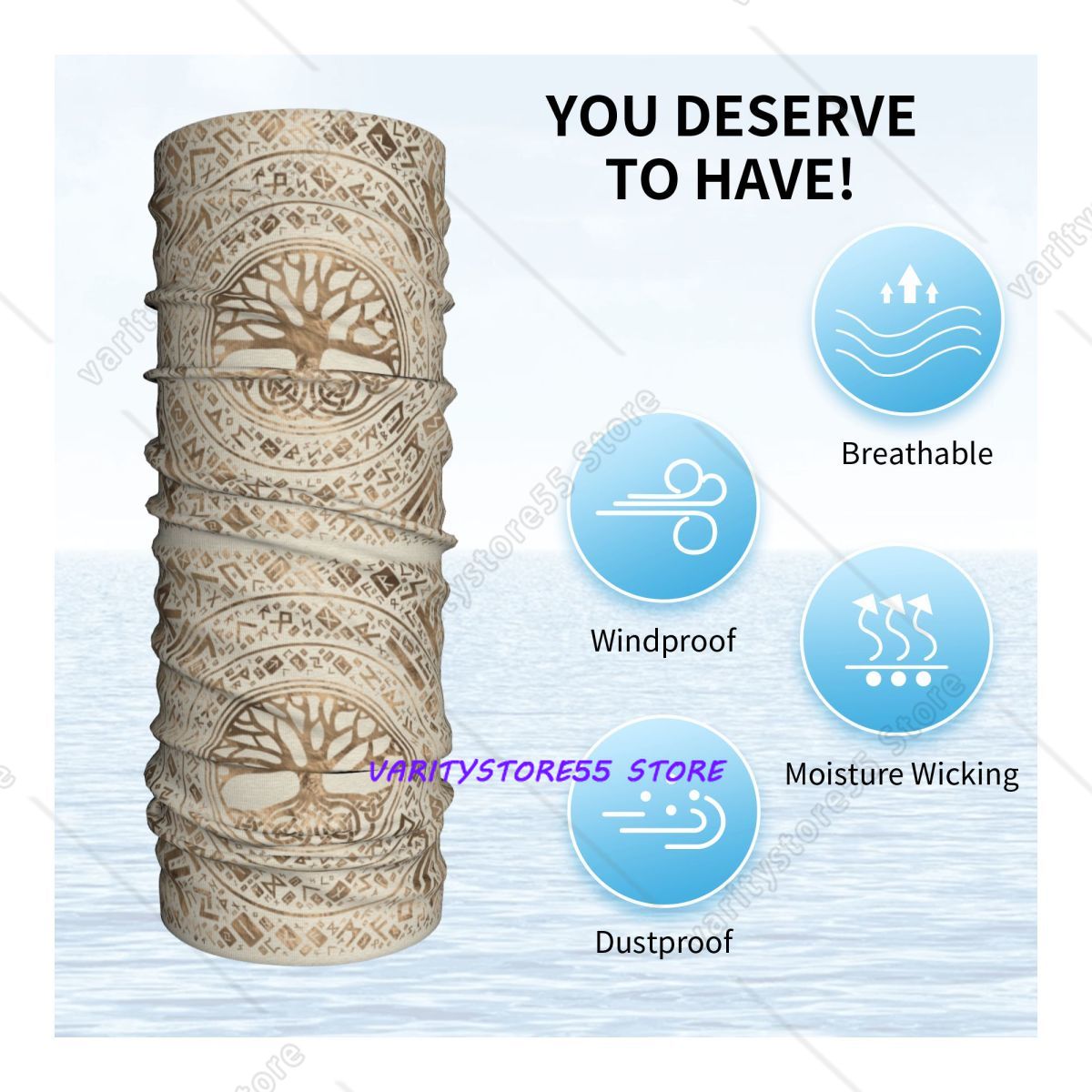 Bandana Viking Yggdrasil Pohon - Neck Warmer Balaclava ulasan dan harga