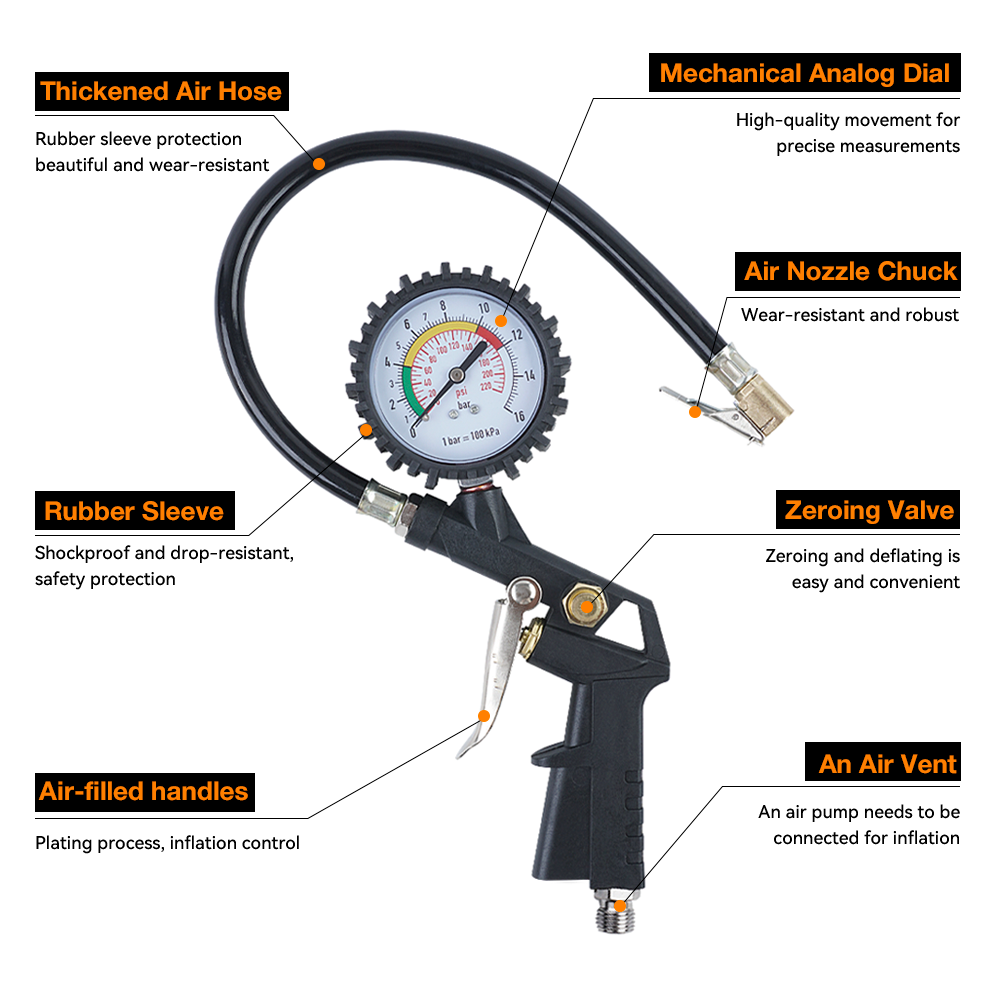 Alat pengukur tekanan ban, pen - Tyre Pressure Gauge ulasan dan harga